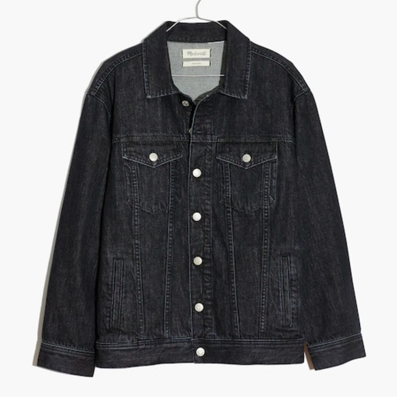 Madewell Jackets & Blazers - Madewell Black Denim Jacket Size L